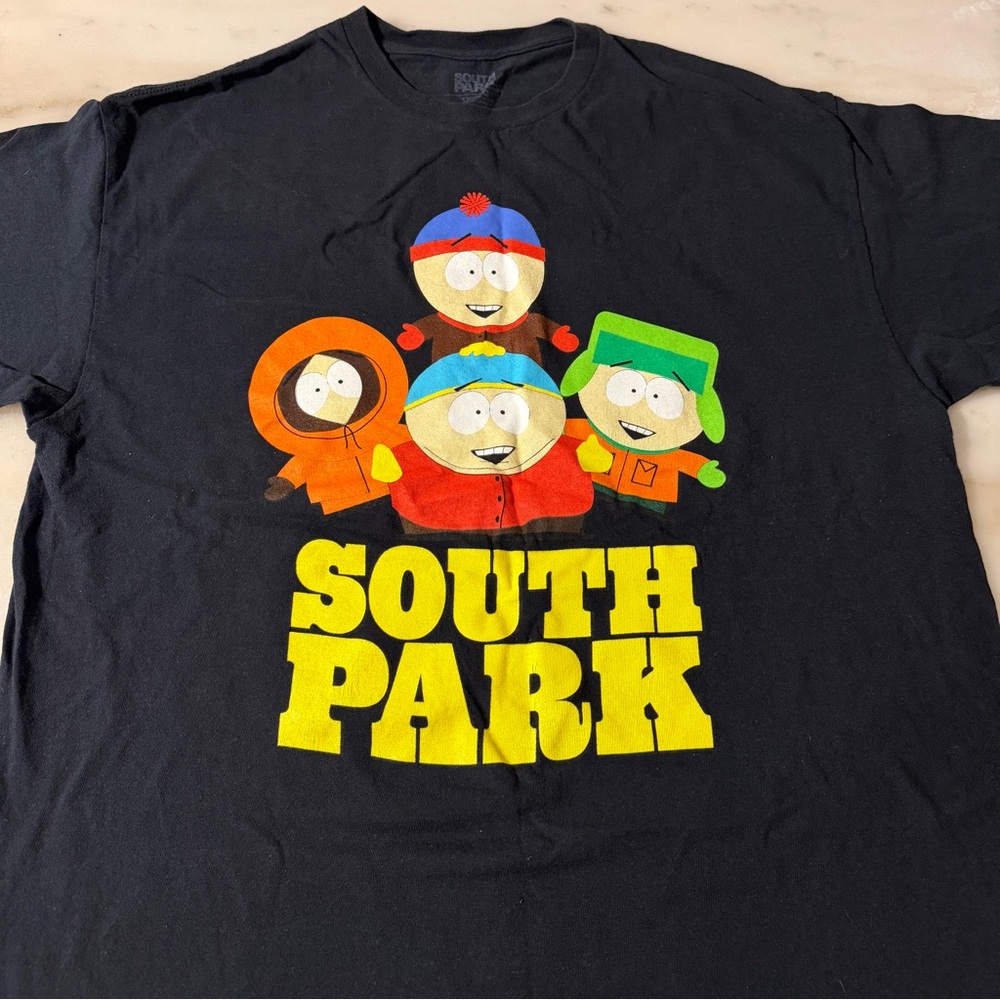South Park T-Shirt 1XL Black – Stan Kyle Cartman Kenny Graphic Tee